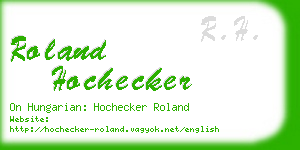 roland hochecker business card